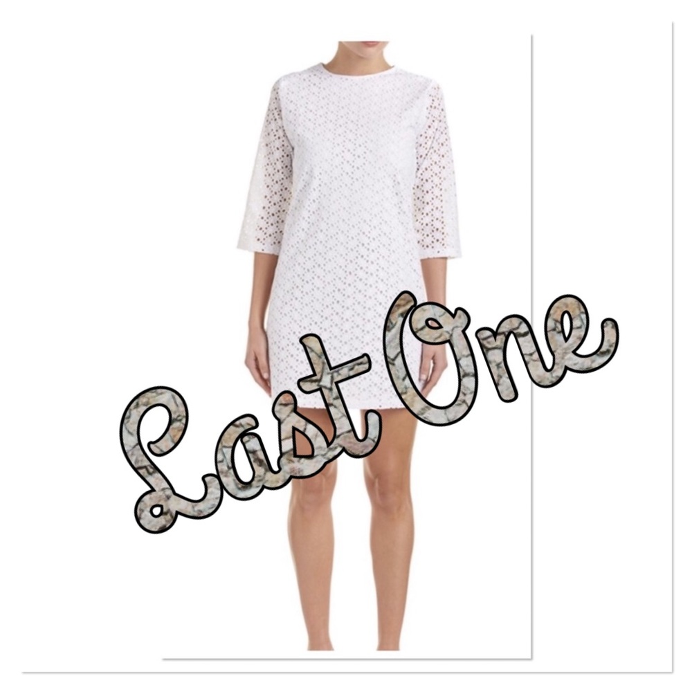 🚨CLOSET CLOSING🚨 White Eyelet Shift Dress